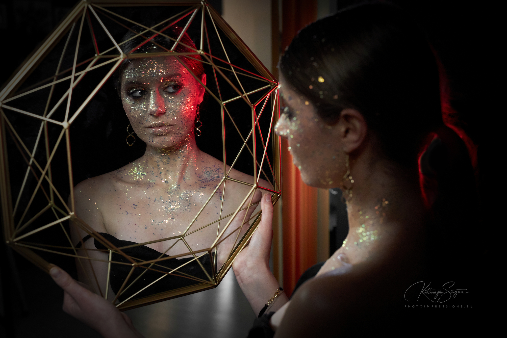 Girl mirror photo